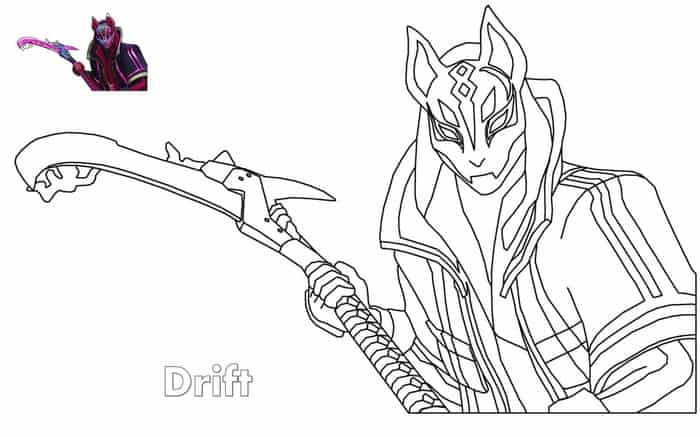 fortnite drift coloring pages