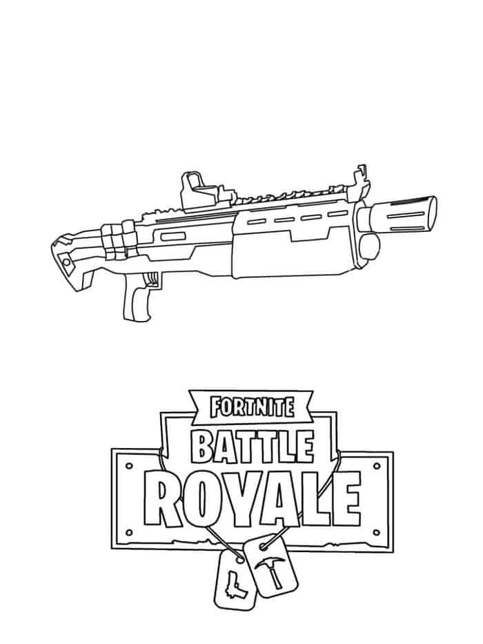 fortnite guns coloring pages