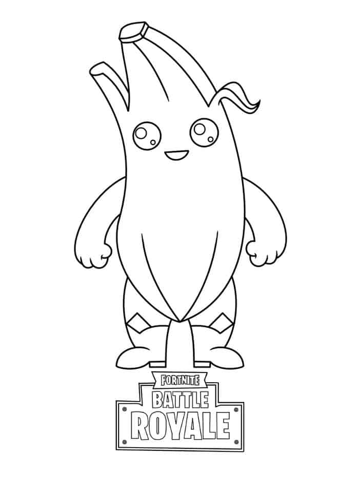 fortnite peely skin coloring pages