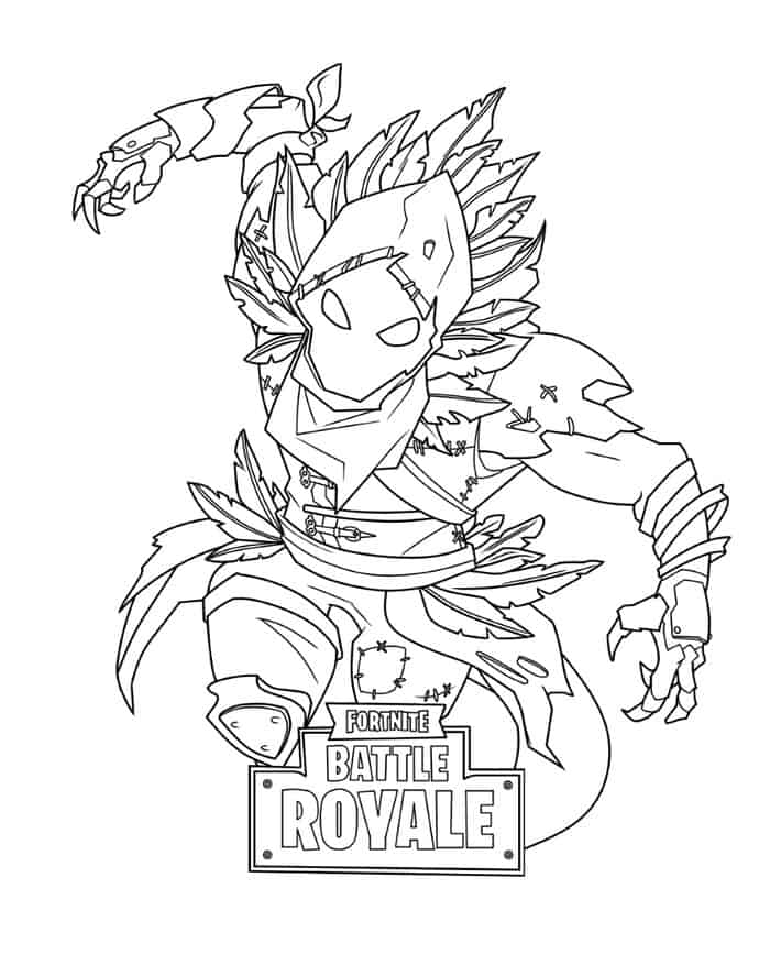 fortnite raven coloring pages