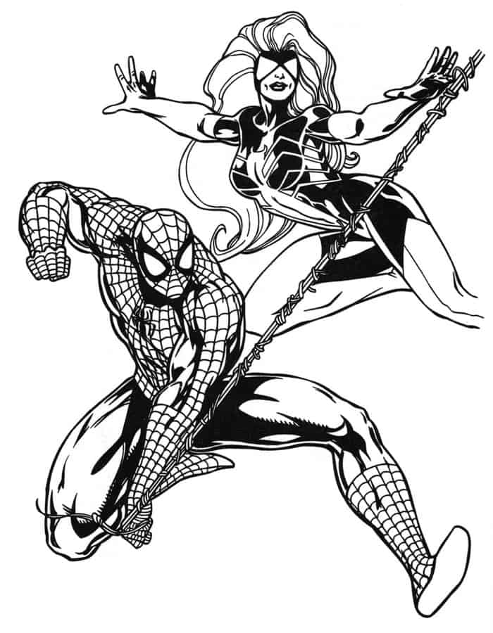 free spiderman adult coloring pages