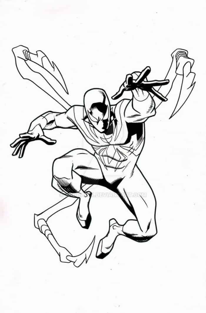 iron spiderman coloring pages