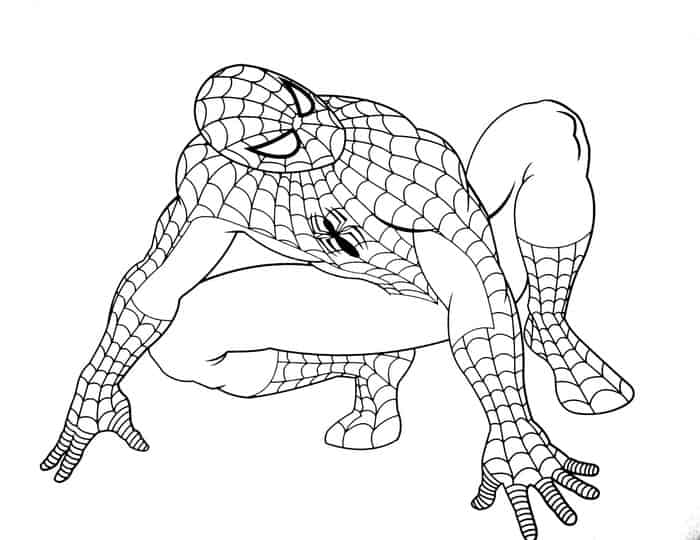 new spiderman coloring pages