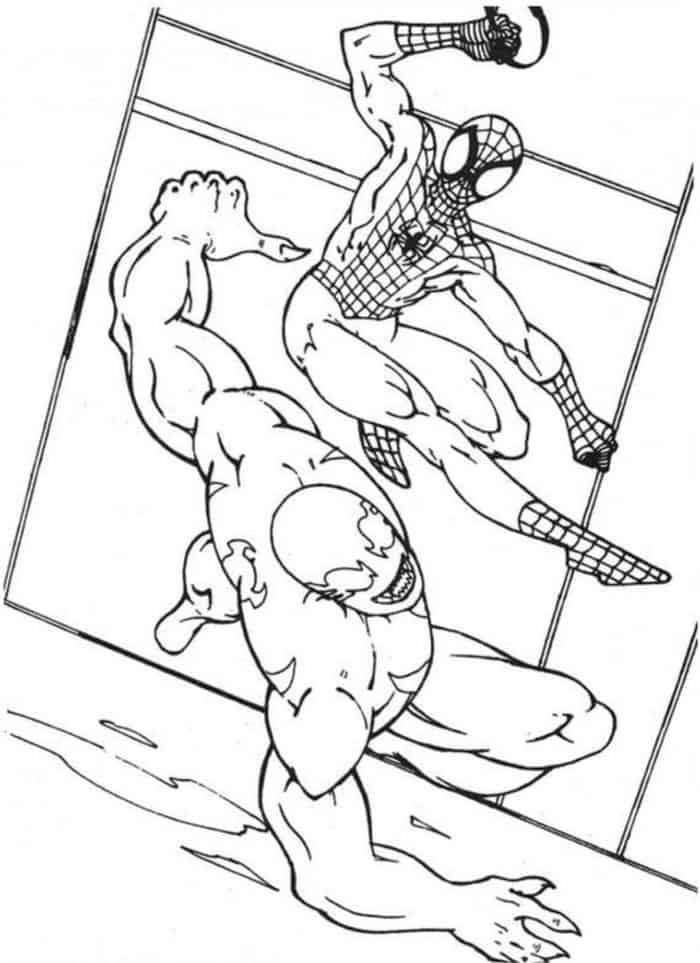 spiderman and venom coloring pages