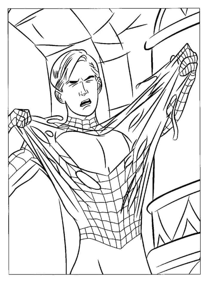 spiderman coloring pages print
