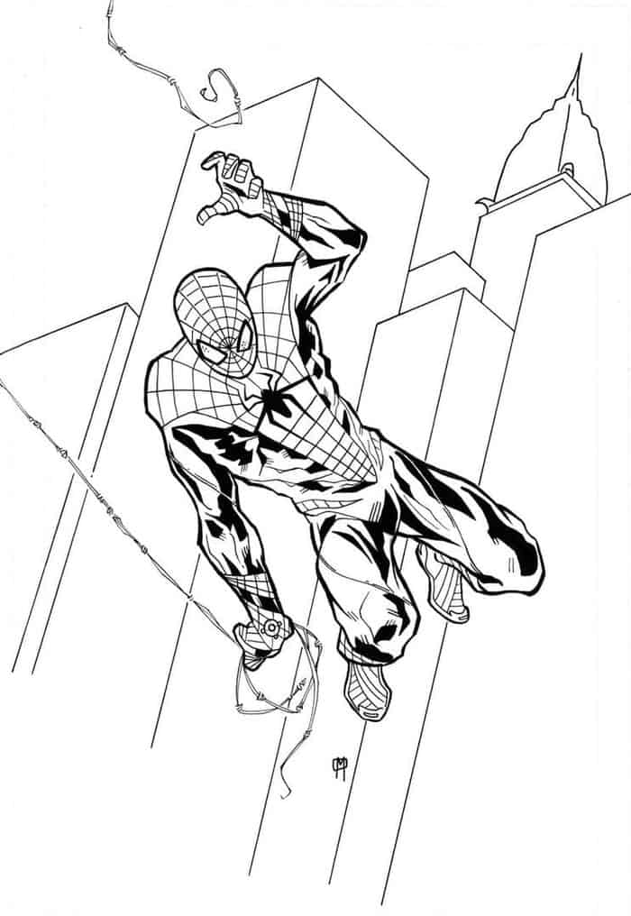 spiderman homecoming coloring pages