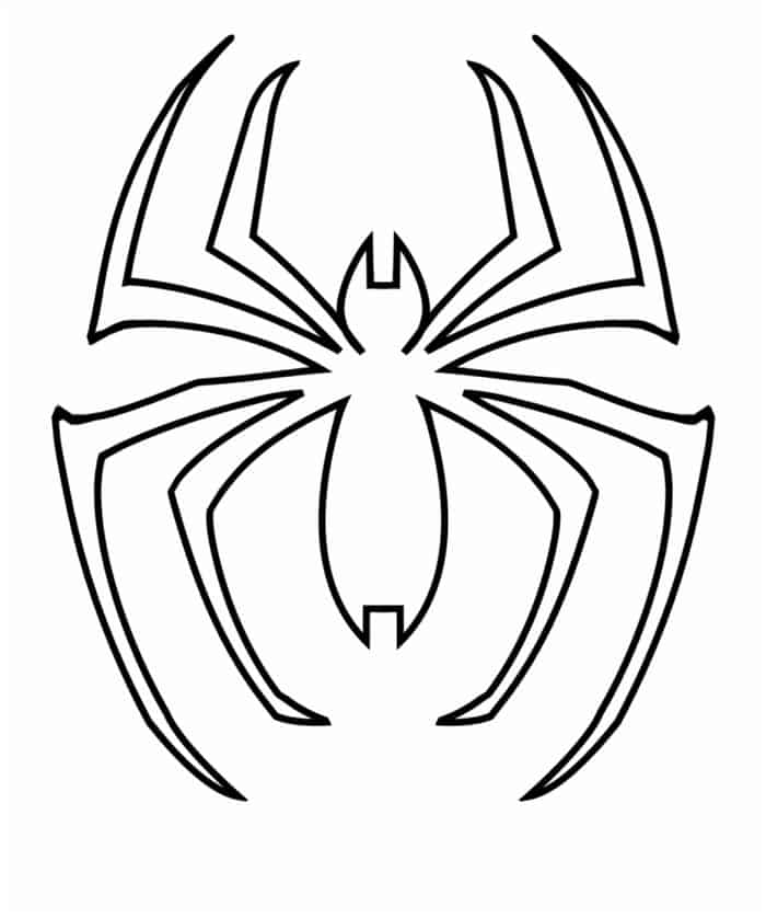 spiderman logo coloring pages