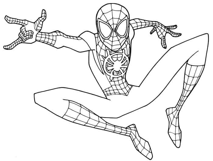spiderman miles morales coloring pages