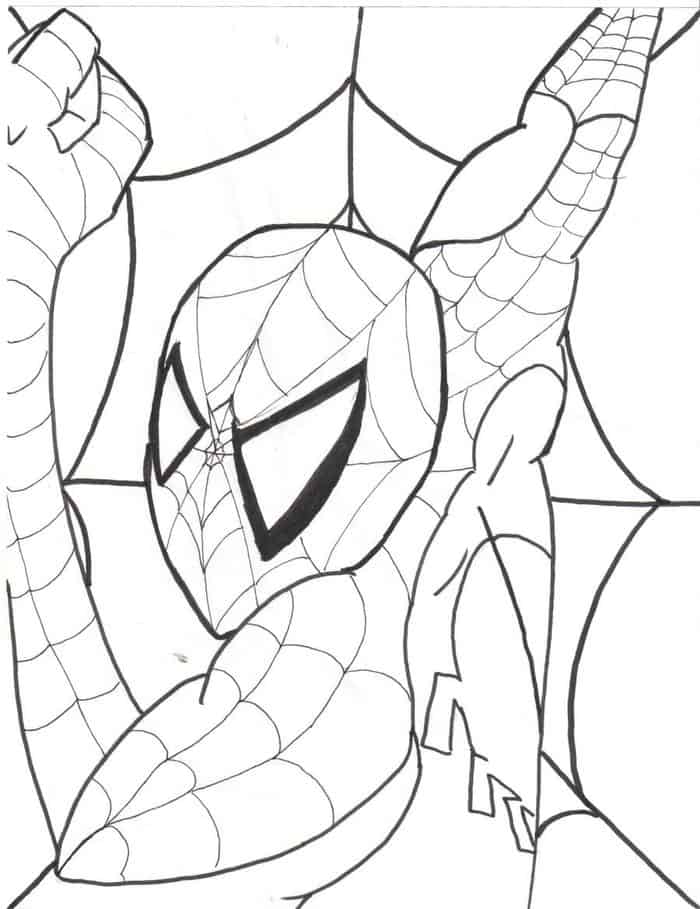 spiderman preschool coloring pages