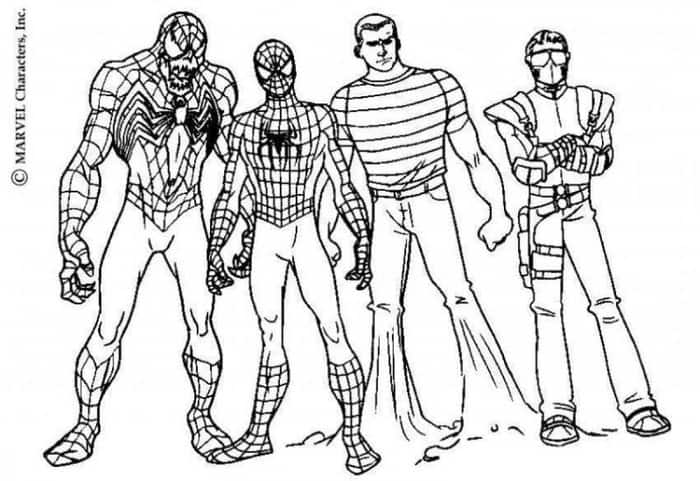 spiderman villains coloring pages