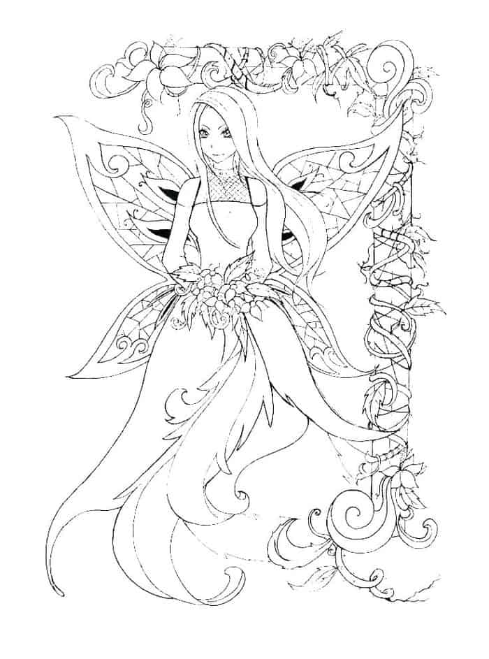 Adult Coloring Pages Fairy