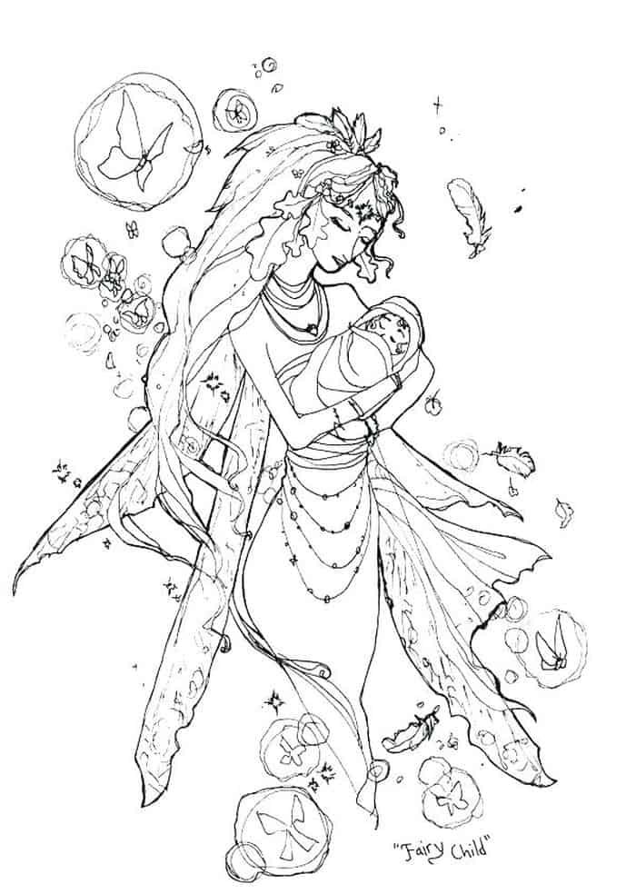 Adult Fairy Coloring Pages