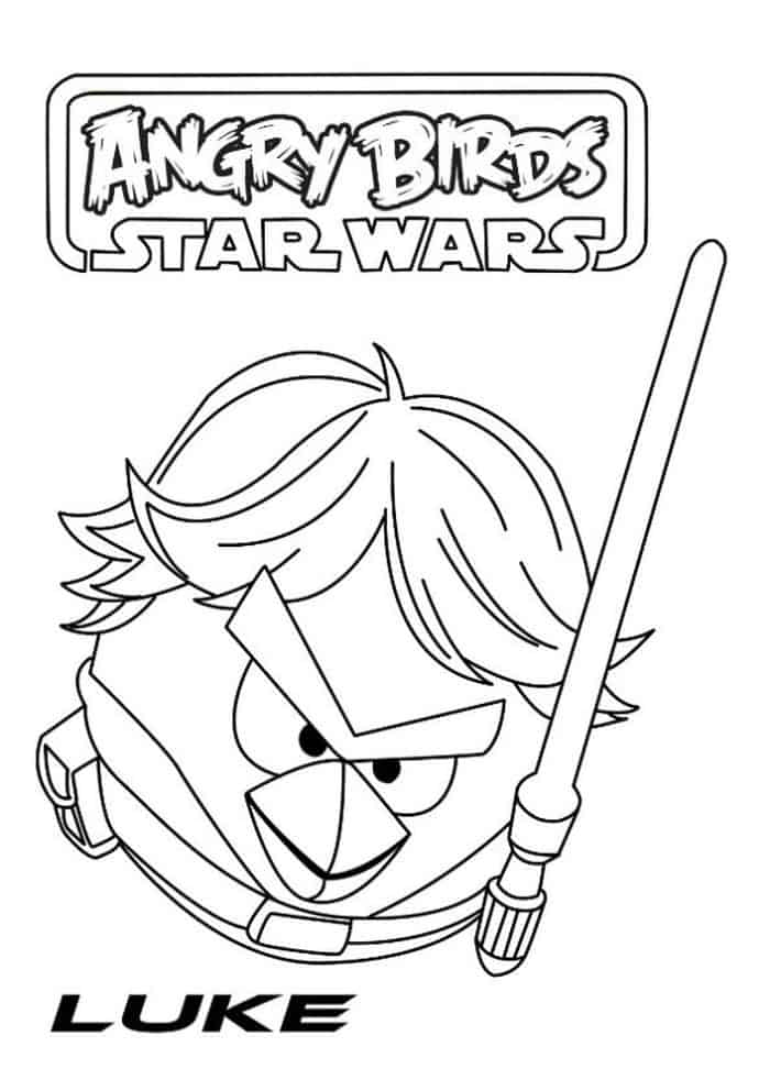 Angry Birds Star Wars Coloring Pages 1
