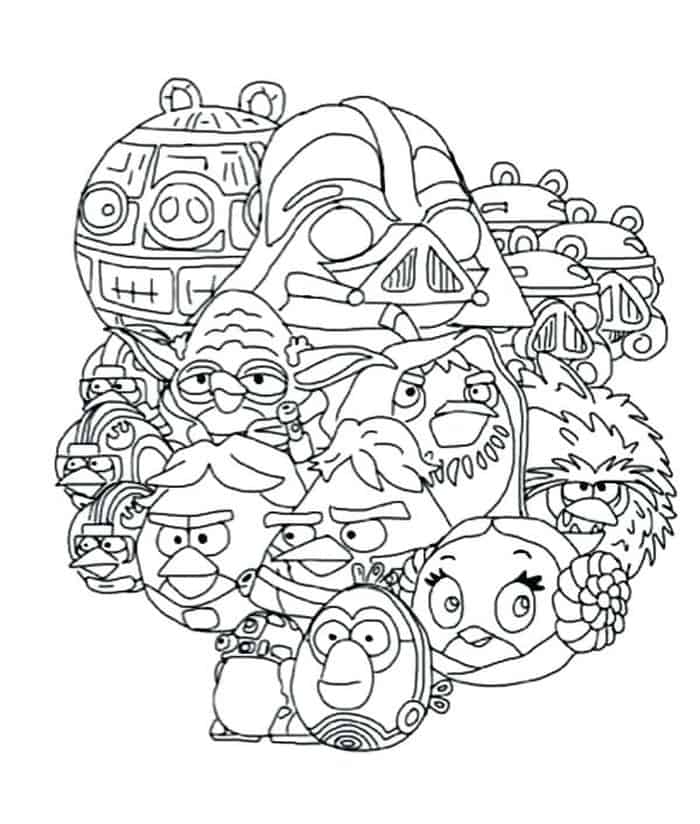 Angry Birds Star Wars Coloring Pages Anakin