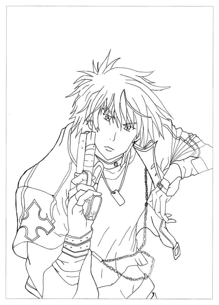 Anime Coloring Pages Cute 1