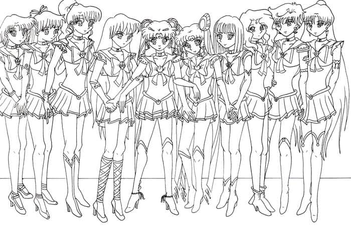 Anime Coloring Pages For Girls 1