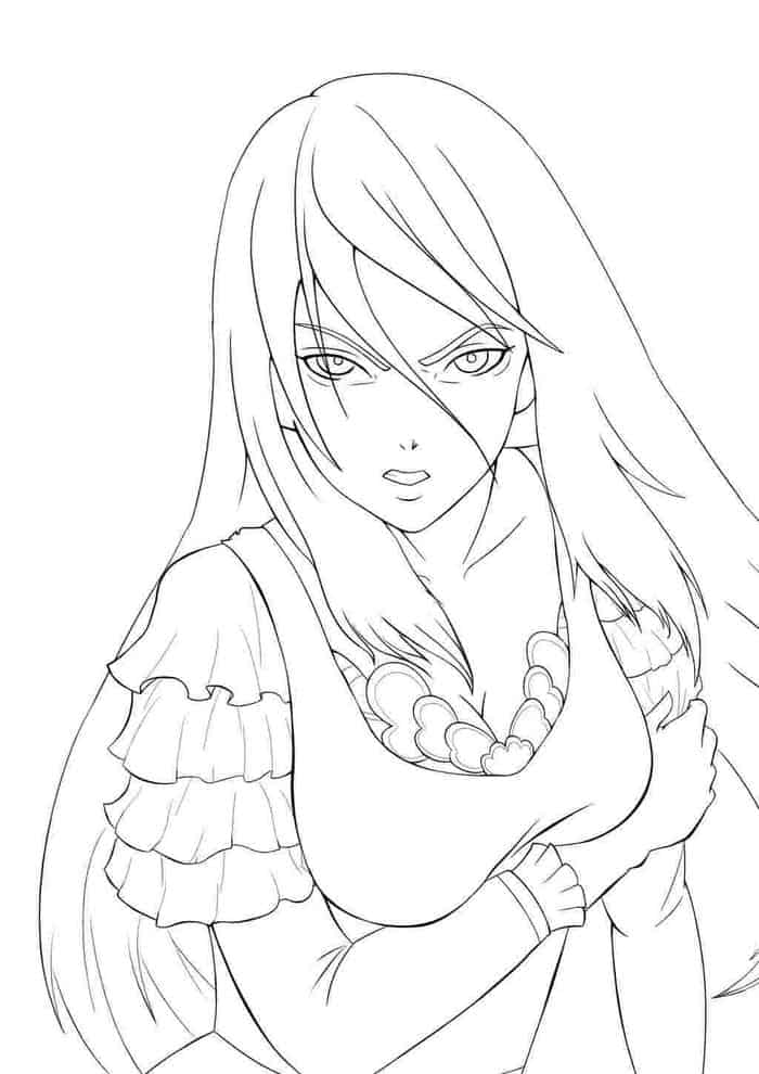 Anime People Coloring Pages 1