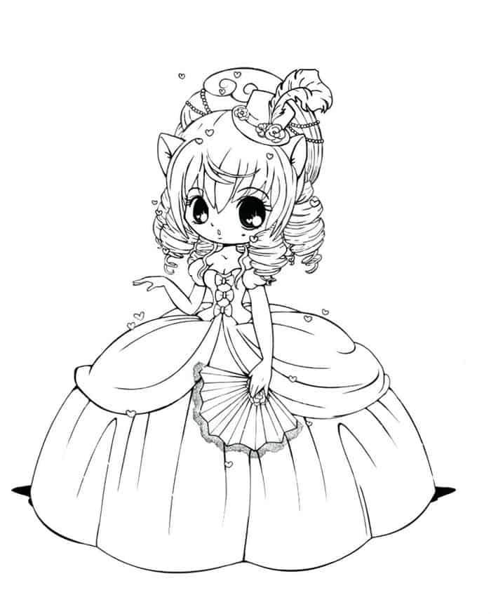 Anime Princess Coloring Pages 1