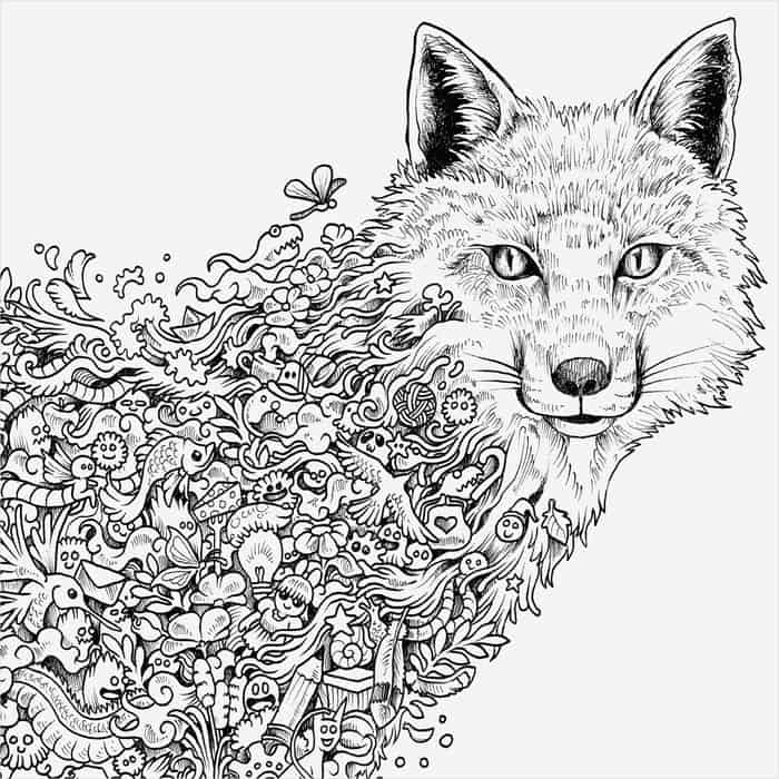 Anime Wolf Coloring Pages 1