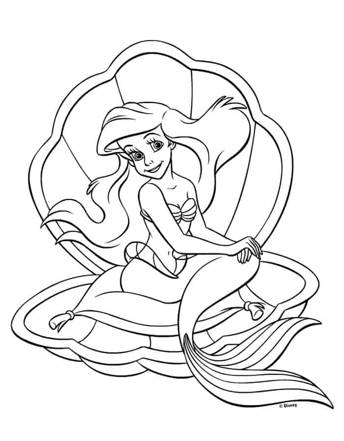 Ariel Little Mermaid Coloring Pages