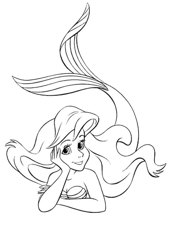 Ariel Mermaid Coloring Pages
