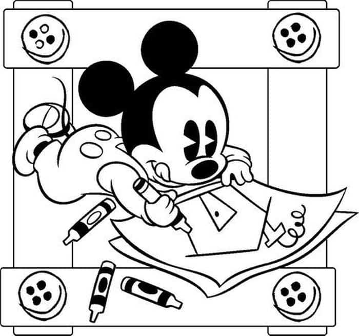 Baby Mickey Mouse Christmas Coloring Pages