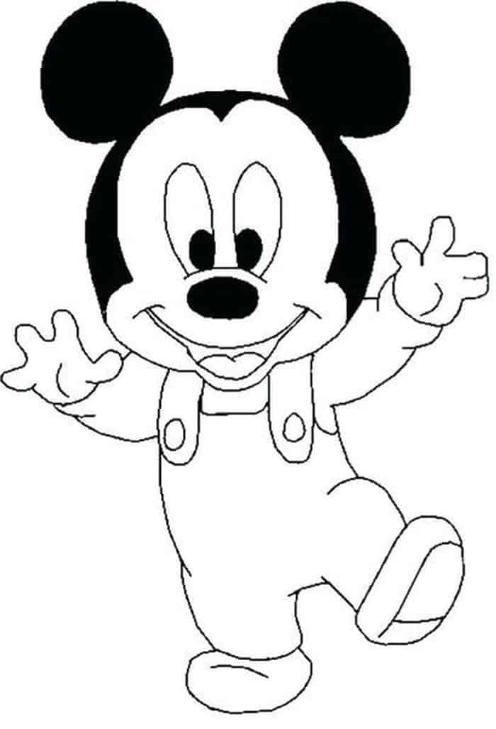 Baby Mickey Mouse Coloring Pages