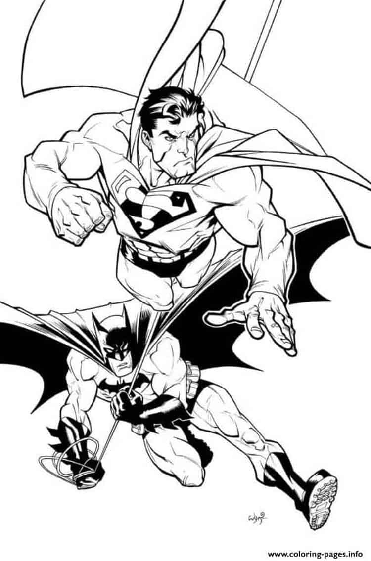 Batman Superman Coloring Pages
