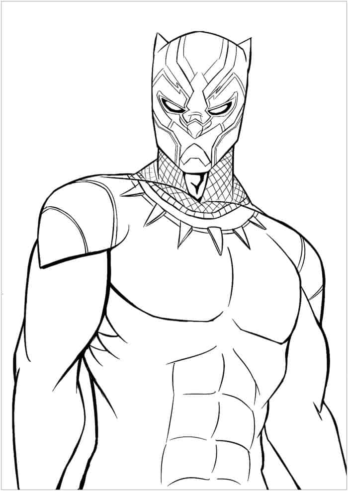 Black Panther Superhero Coloring Pages