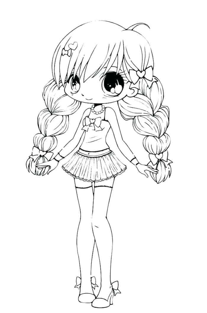 Chibi Anime Coloring Pages 1