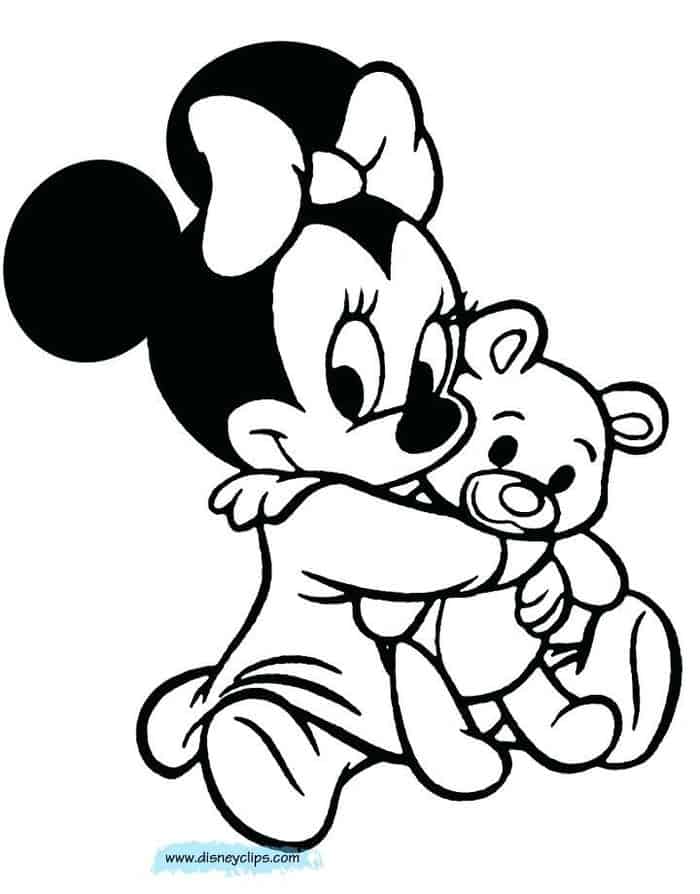 Christmas Mickey And Minnie Coloring Pages
