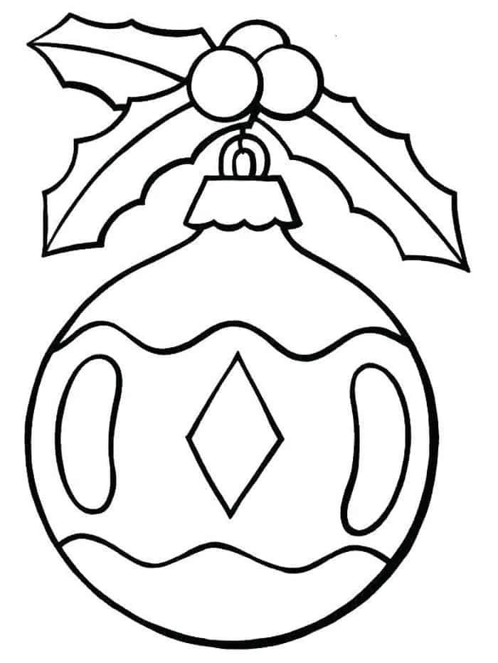 Christmas Ornament Coloring Pages 1
