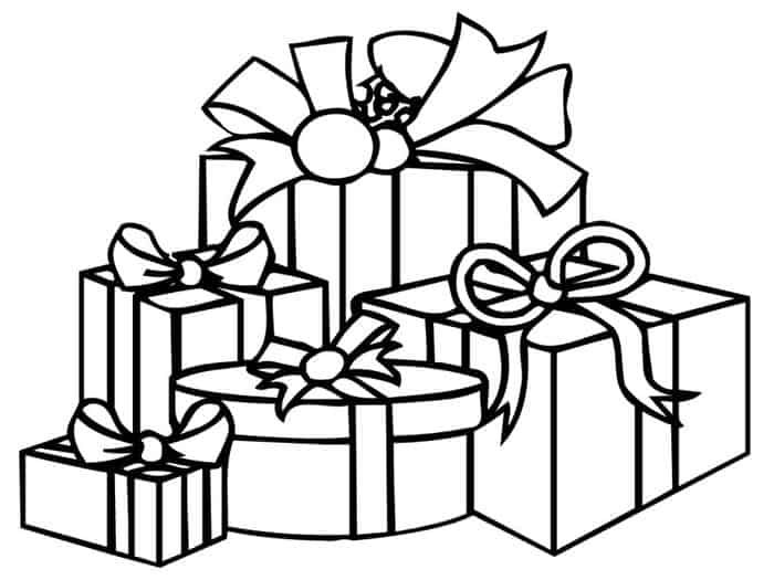Christmas Presents Coloring Pages 1