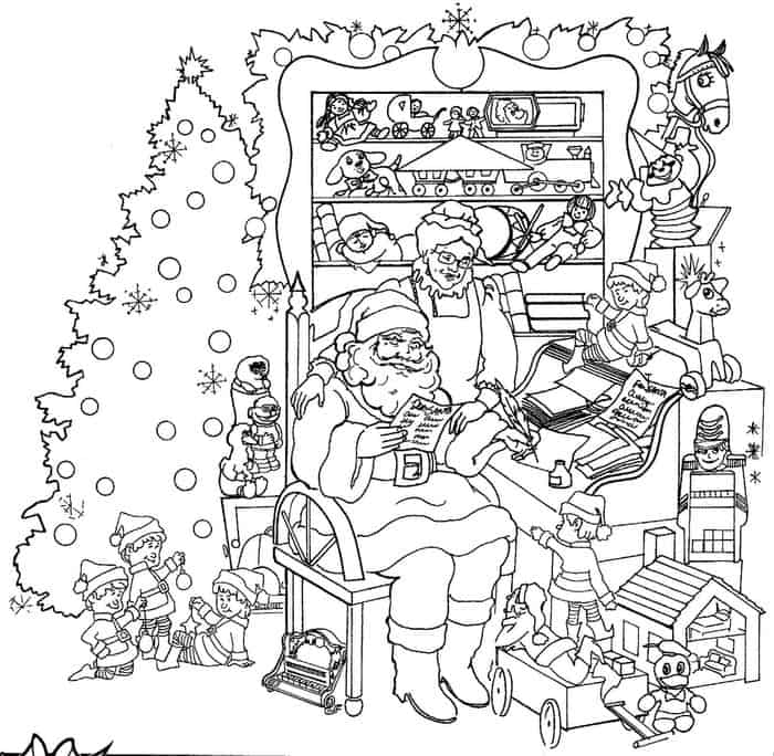 Coloring Pages Christmas Tree 1