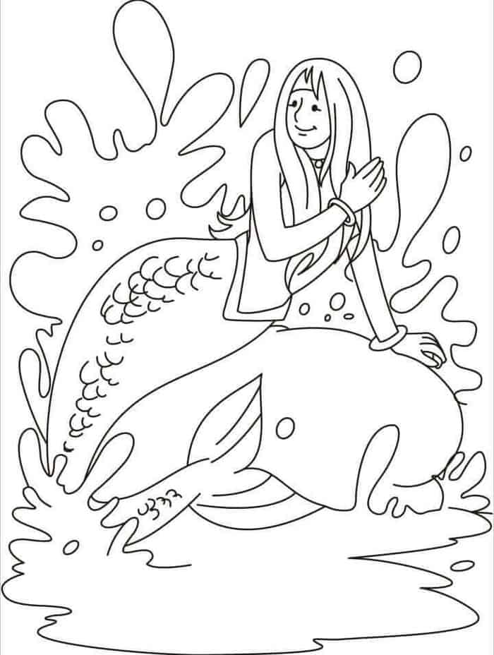 Coloring Pages For Kids Mermaid