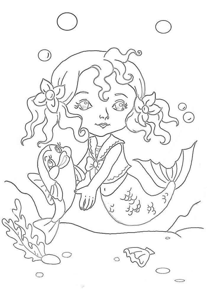 Coloring Pages Mermaid