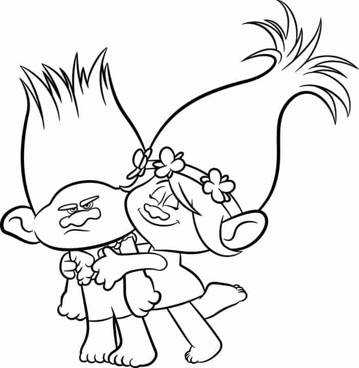 Coloring Pages Princess Poppy Trolls