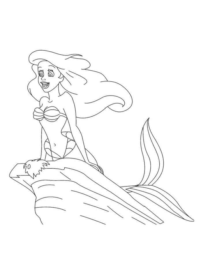 Cute Ariel The Mermaid Coloring Book