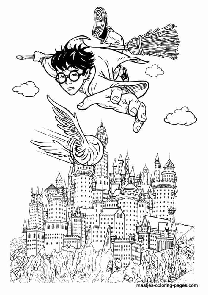 Cute Harry Potter Coloring Pages 1