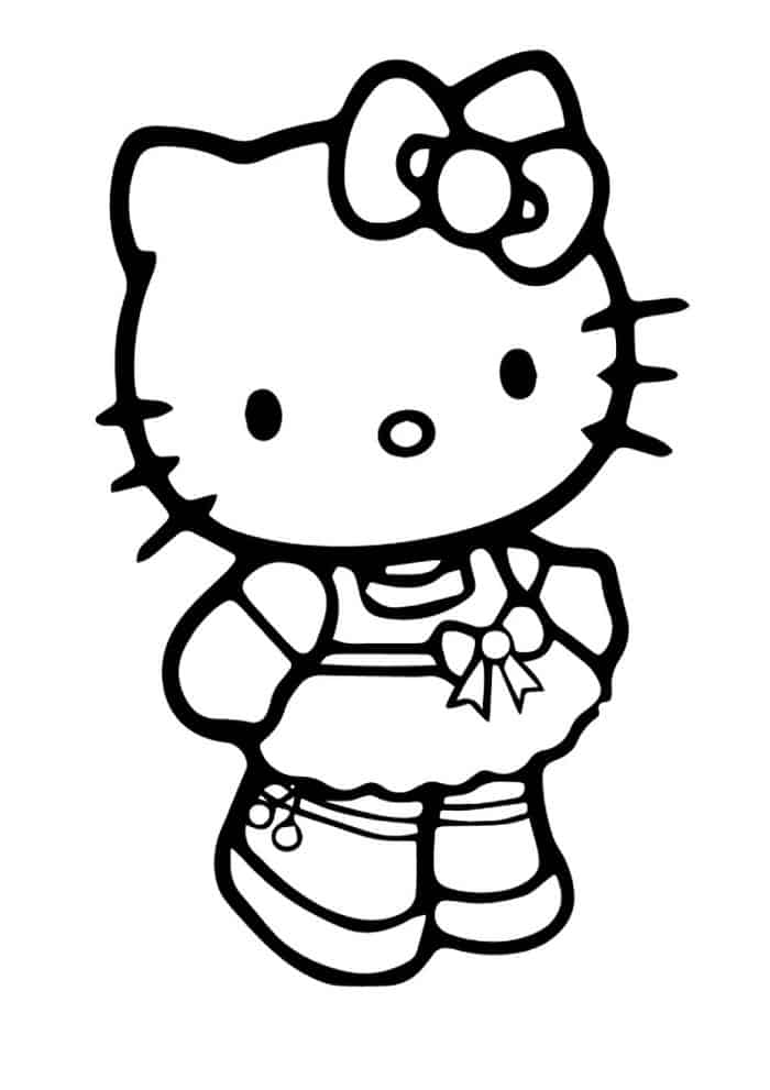Cute Hello Kitty Coloring Pages To Print