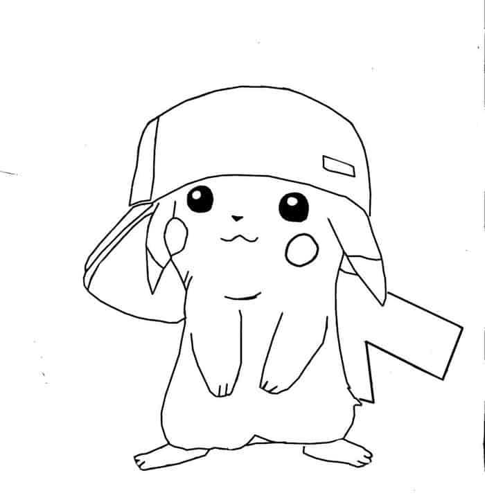 Cute Pikachu Coloring Pages 1