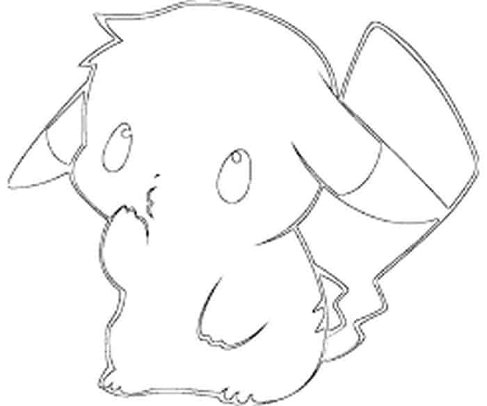 Cute Pikachu Coloring Pages