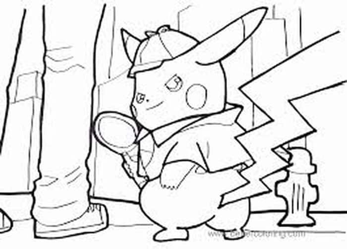 Detective Pikachu Coloring Pages