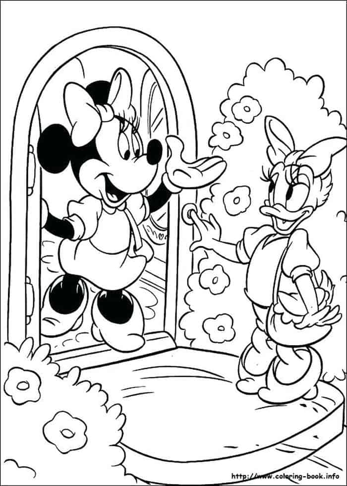 Easter Minnie Mouse Coloring Pages