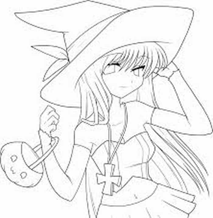 Easy Anime Coloring Pages