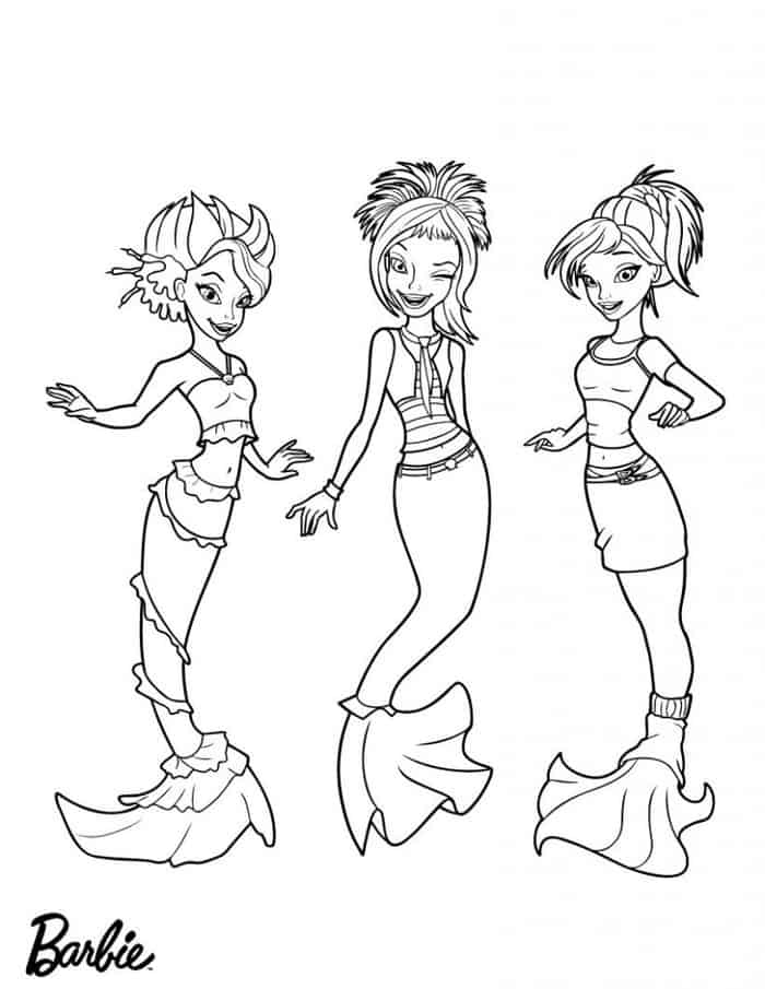Fairy Barbie Mermaid Coloring Pages