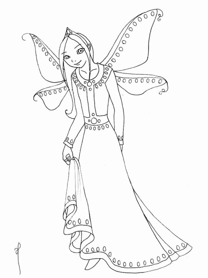 Fairy Coloring Pages For Adults Printable
