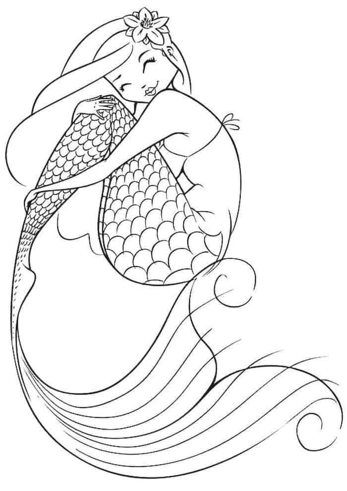 Fairy Mermaid Coloring Pages