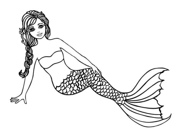 Fancy Mermaid Coloring Pages