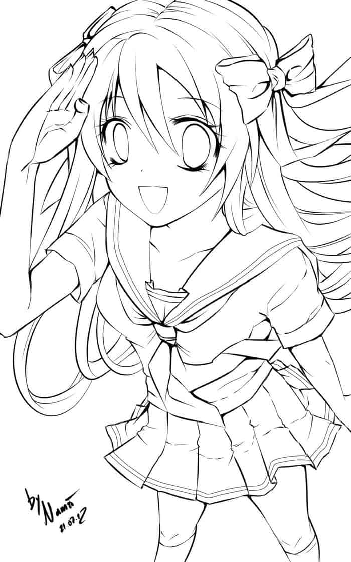 Free Anime Coloring Pages 1